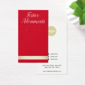 Rood- en Gold-kerstkaart Visitekaartje (Bureau)