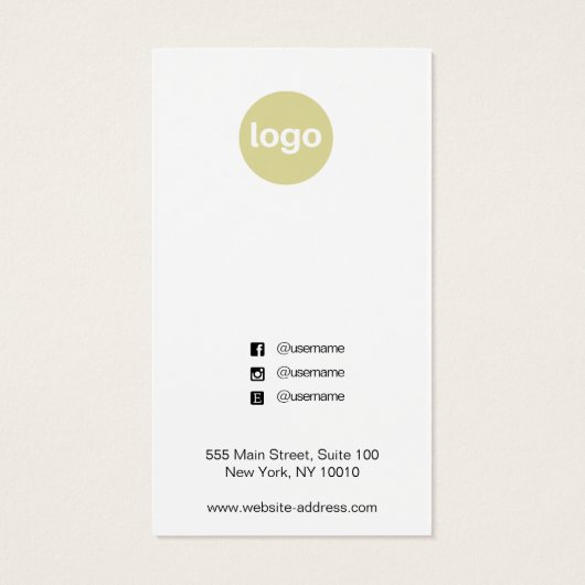 Rood- en Gold-kerstkaart Visitekaartje (Achterkant)