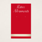 Rood- en Gold-kerstkaart Visitekaartje (Voorkant)
