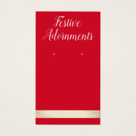 Rood- en Gold-kerstkaart Visitekaartje