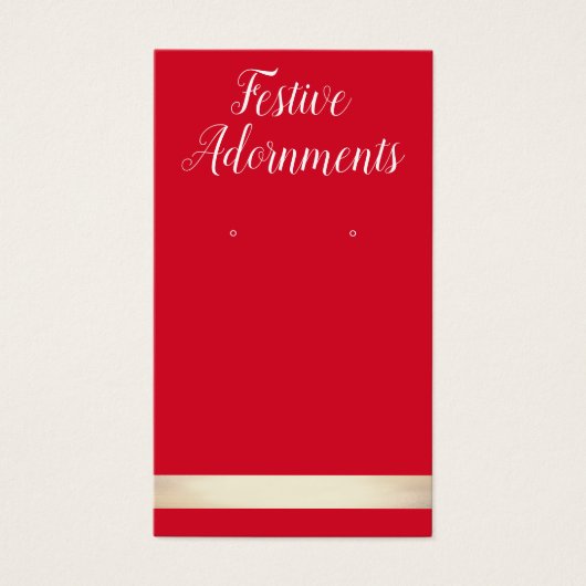 Rood- en Gold-kerstkaart Visitekaartje (Voorkant)