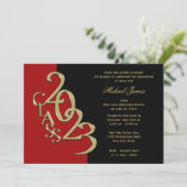 Rood- en Gold-klasse van 2023-Afstudeerder met kle Kaart (Staand voorkant)