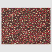 Rood- en Gold-leopard-afdruk Tissuepapier (Voorkant)