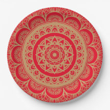 Rood en Golden Design Paper Bord