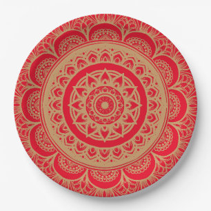 Rood en Golden Design Paper Bord