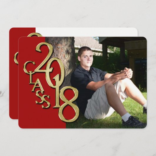 Rood en Goud 2018 Afstuderen Kaart (Voorkant / Achterkant)