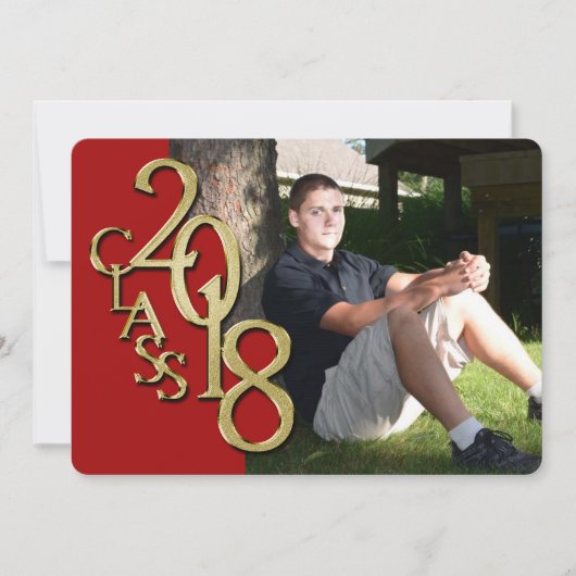 Rood en Goud 2018 Afstuderen Kaart (Voorkant)