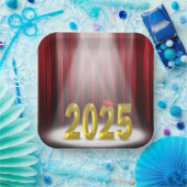 Rood en Goud 2025 Afstuderen in de schijnwerpers Papieren Bordje (Feest)