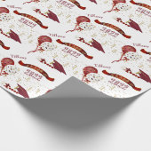 Rood en Goud Afstuderen Cadeaupapier (Hoek)