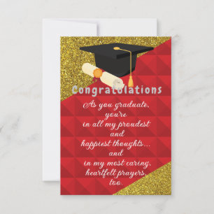Rood en Goud Afstuderen Kaart