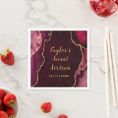 Rood en Goud Agaat Marmer Zoet Zestien Servet (Insitu)