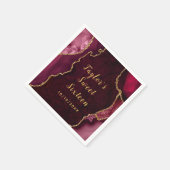 Rood en Goud Agaat Marmer Zoet Zestien Servet (Hoek)