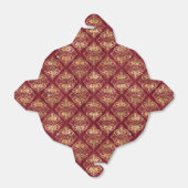 Rood en goud antieke damast bedankdoosjes (Uitgevouwen)