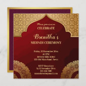 Rood en goud Arabisch patroon mandala Indische meh Kaart (Voorkant / Achterkant)