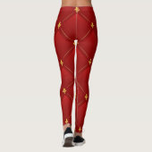 Rood en Goud Art Nouveau Leggings (Achterkant)
