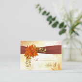 Rood en goud Atumnal verlaat Place kaart Plaatskaartje (Staand voorkant)