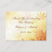 Rood en goud Atumnal verlaat Place kaart Plaatskaartje (Achterkant)