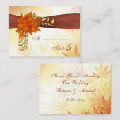 Rood en goud Atumnal verlaat Place kaart Plaatskaartje (Voorkant / Achterkant)