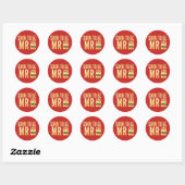 Rood en Goud binnenkort worden Mr en Mrs Gepersona Ronde Sticker (Vel)