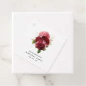 Rood en Goud Bloemen Bedankjes Labels (In situ)