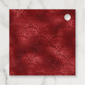 Rood en Goud Bloemen Bedankjes Labels (Achterkant)