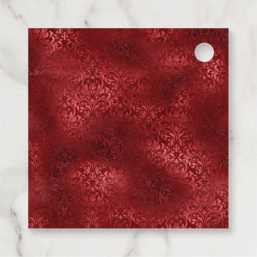 Rood en Goud Bloemen Bedankjes Labels (Achterkant)