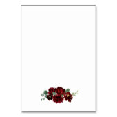Rood en Goud Bloemen Witte Huwelijksbijlage Kaarte Kaart (Achterkant)
