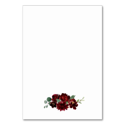 Rood en Goud Bloemen Witte Huwelijksbijlage Kaarte Kaart (Achterkant)