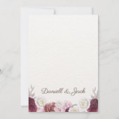 Rood en goud bloemenwieden kaart (Achterkant)