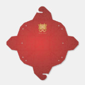 Rood en Goud Chinees Dubbel Geluk Bedankdoosjes (Uitgevouwen)