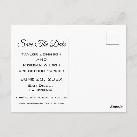 Rood en Goud Chinees toevoegen Foto opslaan Datum Briefkaart (Achterkant)