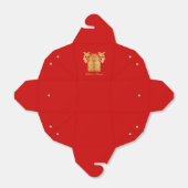 Rood en Goud Chinees Tortelduifjes Dubbel Geluk Bedankdoosjes (Uitgevouwen)