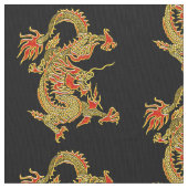 Rood en goud Chinese draak Stof (Close Up)
