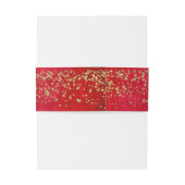 Rood en Goud Cosmo Glitz Uitnodigingen Wikkel (Achterkant Voorbeeld)