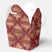 Rood en Goud Damask Bedankdoosjes (Geopend)