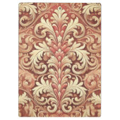 rood en goud Damask Pattern Klembord (Achterkant)