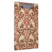 rood en goud Damask Pattern Klembord (Rechts)