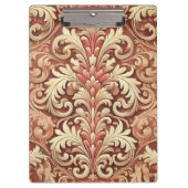 rood en goud Damask Pattern Klembord (Voorkant)