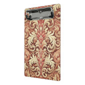 rood en goud Damask Pattern Mini Klembord (Angled2)