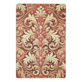 rood en goud Damask Pattern Mini Klembord (Achterkant)