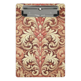 rood en goud Damask Pattern Mini Klembord