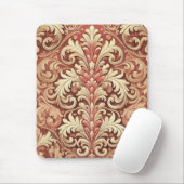rood en goud Damask Pattern Muismat (Met muis)