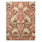 rood en goud Damask Pattern Notitieboek (Voorkant)