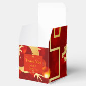 Rood en Goud Dragon Wedding Favoriet Box Bedankdoosjes (Geopend)