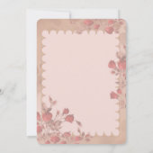 Rood en Goud Elegant Bruiloft Kaart (Achterkant)