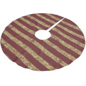 Rood en Goud Faux Glitter Kerstboom Rok (Gekanteld)
