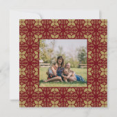 Rood en Goud Foto Feestdagenkaart (Voorkant)