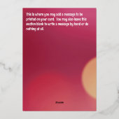 Rood en Goud Foto Folie Feestdagenkaart (Achterkant)