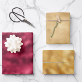 Rood en Goud Glam Inpakpapier Vel