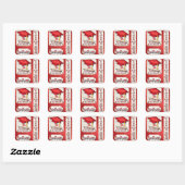 Rood en Goud Graduation Party Envelopzegel Vierkante Sticker (Vel)